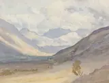 Landscape by David Woodford watercolour, watercolour, offered Jul 2025