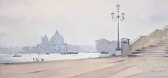 Venice Afternoon, Toward the Salute by Gareth Thomas, watercolour, sold Jul 2025