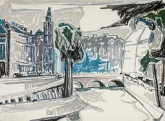 Paris by Douglas MacDiarmid, pastel, sold Jul 2025