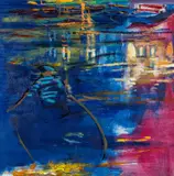 Henri - Marais Poitevin by Tom Nash, acrylic on card, sold May 2025