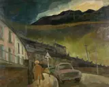 Steep Hill by George Chapman, oil on board, offered May 2025
