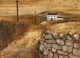Isolated Cottage by Herman Shapiro, oil on board, sold May 2025