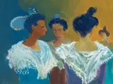 Etude, Benediction, St Aloi by Tom Nash, acrylic on card, offered May 2025