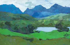 Ar Draws Y Fenai by Gwilym Prichard, oil on canvas, sold May 2025