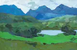 Ar Draws Y Fenai by Gwilym Prichard, oil on canvas, sold May 2025