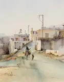 Untitled by David Howell, watercolour, sold May 2025