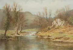 Probably north Wales by Tom Clough, watercolour, offered May 2025