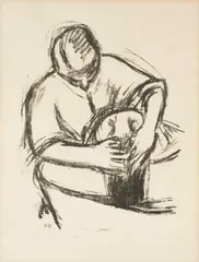 Hair wash by Martin Bloch, lithograph, offered May 2025