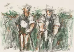 Break from Toil by Will Roberts, pastel on paper, offered May 2025