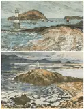 Puffin Island by Audrey Hind, print (other), sold May 2025