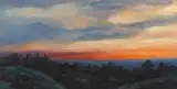 Sunset Over Dinefwr by Duncan McLaren, acrylic, offered May 2025