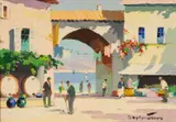 'Cap Ferrat by Cecil Rochfort D'Oyly-John, oil on canvas, sold Apr 2025