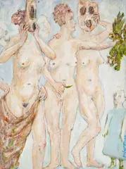 The Feather by Michael Flynn, oil on canvas board, offered Apr 2025