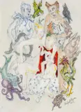 The Potato Boy & the Three Mothers by Michael Flynn, 2012, mixed media, offered Apr 2025