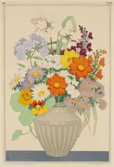 Untitled by Hall Thorpe, woodcut, sold Apr 2025