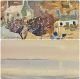 Clwt-y-Bont by Gwilym Prichard, mixed media, sold Apr 2025