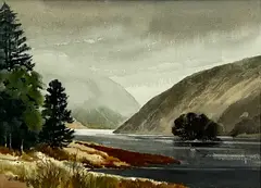Untitled by Edwin Grieg Hall, watercolour, sold Apr 2025