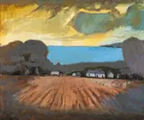 Circa 1992 by John Elwyn, oil on canvas, sold Apr 2025