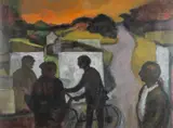 Impending Evening by John Elwyn, acrylic, sold Apr 2025