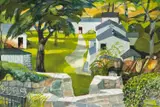 Recollections of A Welsh Farm by John Elwyn, 1964, mixed media, sold Apr 2025