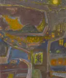 Untitled by Ernest Zobole, mixed media on paper, sold Apr 2025