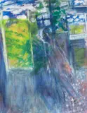 Untitled by Ernest Zobole, oil on paper, sold Apr 2025