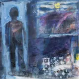 Untitled by Ernest Zobole, mixed media on paper, sold Apr 2025