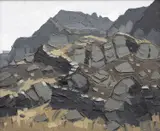 Cwm Eilir by Kyffin Williams, oil on canvas, sold Apr 2025