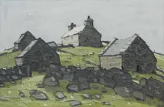 Hendre Waelod by Kyffin Williams, oil on canvas, sold Apr 2025