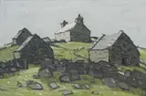 Hendre Waelod by Kyffin Williams, oil on canvas, sold Apr 2025