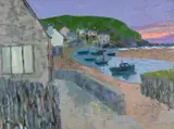 Evening, Y Parrog by Gwilym Prichard, oil on canvas, sold Apr 2025