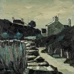 Bwlch' on Thompson's Gallery label, London by Wilf Roberts, 2003, oil on panel, sold Apr 2025