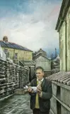 Into Answering Skies II by David Carpanini, acrylic on panel, offered Apr 2025