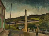 Mine at Trehafod by George Chapman, oil on board, offered Apr 2025