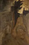 Two Men Passing by George Chapman, oil on canvas, offered Apr 2025