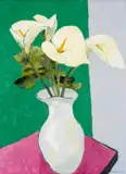 Lilies by Gwilym Prichard, oil on canvas, sold Apr 2025