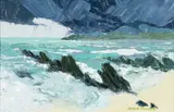 Traeth Mawr by Gwilym Prichard, 1999, oil on canvas, sold Apr 2025