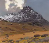 Tryfan by David James Woodford, oil on board, sold Apr 2025