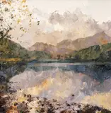 Llyn Gwynant II by David Grosvenor, oil on canvas, sold Apr 2025