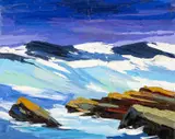 Sea Study by David Barnes, oil on canvas, sold Apr 2025