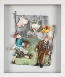 Untitled by Luned Rhys Parri, 2020, mixed media and paper, sold Apr 2025