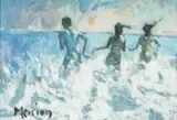Untitled by Meirion Jones, acrylic on board, sold Apr 2025