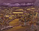 Autumn / Llysfaen by David Lloyd Griffith, oil on board, offered Apr 2025