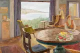 Winter Room at Porthkerry 1986 by Felicity Charlton, oil on board, sold Apr 2025