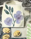 Little Jug and Quail Eggs by Susan Gathercole, mixed media, sold Apr 2025