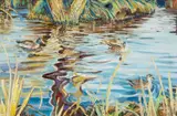 Summer Duck Pond by Alex Williams, 2024, oil on canvas, offered Apr 2025
