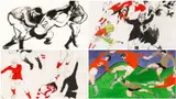 Untitled by Terry Jones, mixed media on paper, offered Apr 2025