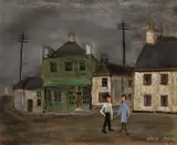 Corner Shop by Jack Jones, pastel, sold Apr 2025