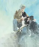 Untitled by Malcolm Edwards, watercolour, sold Apr 2025
