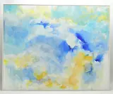 Skyscape by Graham Benton, mixed media on canvas, sold Feb 2023